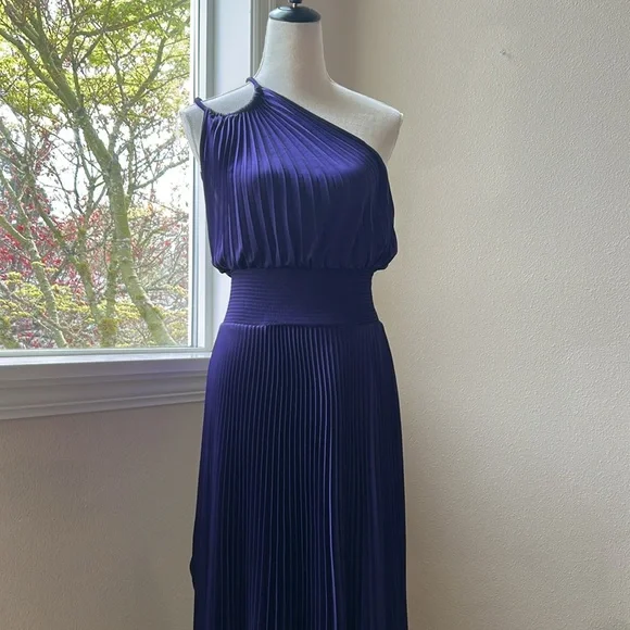 A.L.C. Ruby Pleated One Shoulder Dress size 8 - Picture 6 of 12